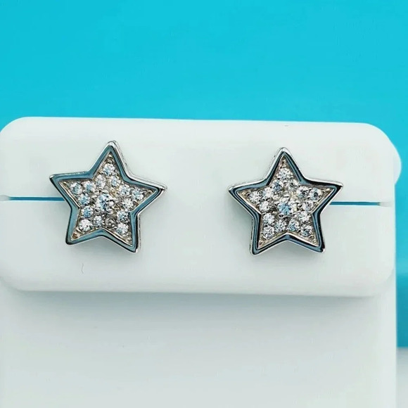 925 Sterling Silver CZ Beautiful Earrings for Women, 1USPAR4205 - Picture 1 of 10